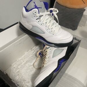 White and Purple Sneakers